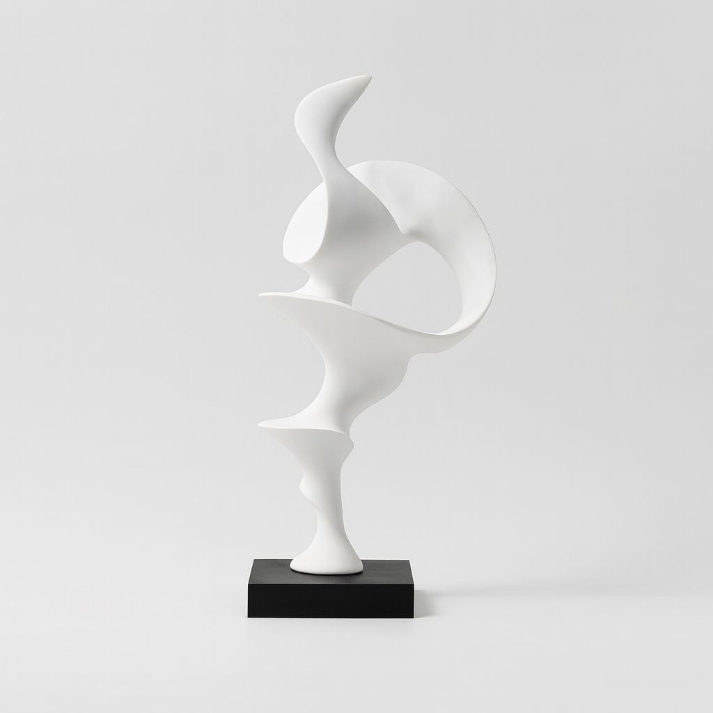 Modern Abstract White Sculpture
