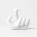 Minimalist Hand with Bird Sculpture